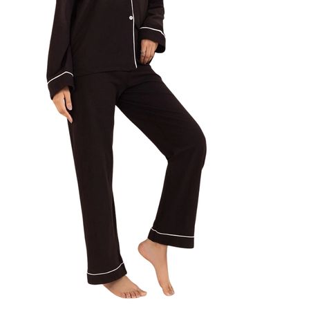 Premium Black Cotton Pajama Set - 2-Piece Sleepwear Collection