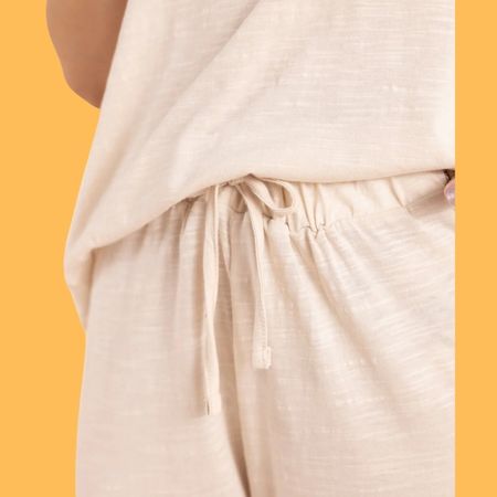 Pink– Henley V-Neck Sleepover Set